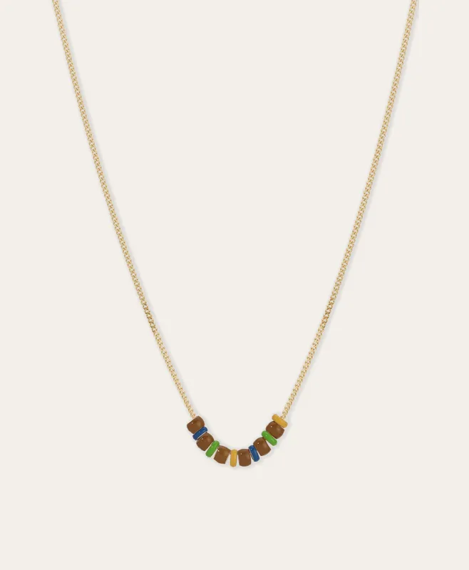 One of a Kind Woodland Enamel Mini Bead Necklace sold by Adina Reyter
