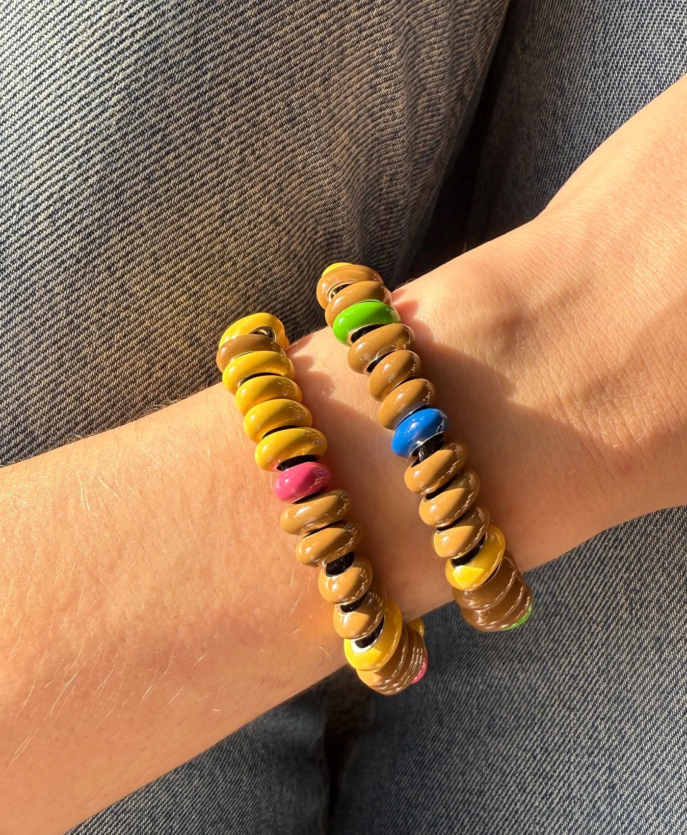 One of a Kind Woodland Full Enamel Big Bead Bracelet sold by Adina Reyter product image thumbnail 2