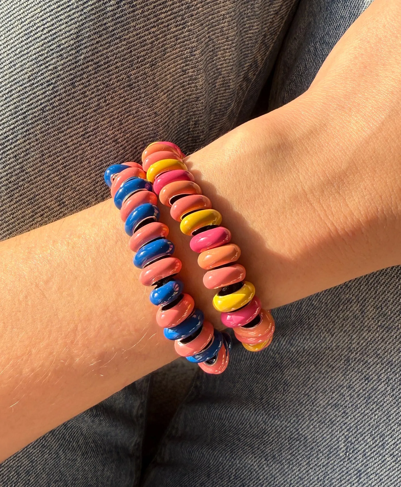 One of a Kind Sunrise Full Enamel Big Bead Bracelet sold by Adina Reyter product image thumbnail 2