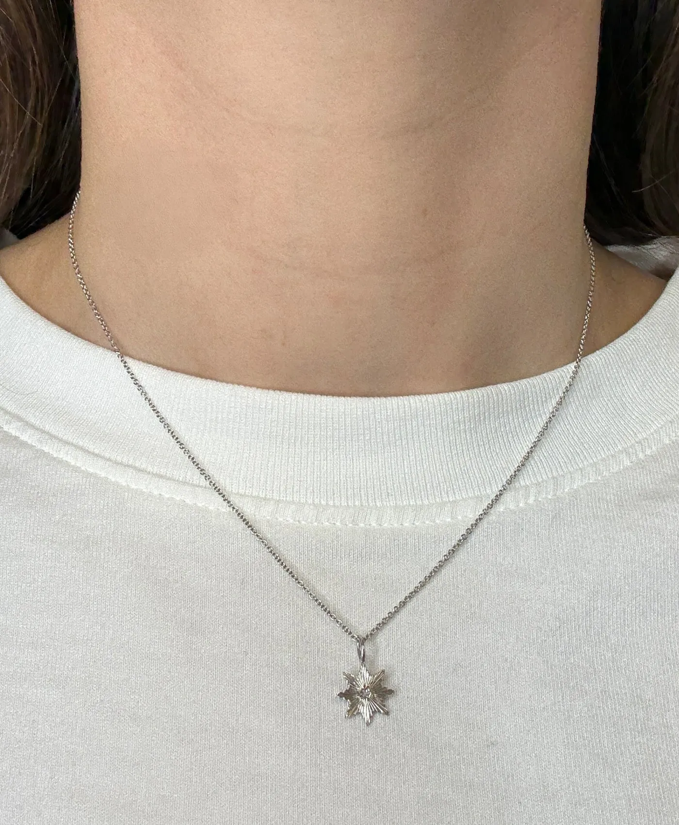 One of a Kind Groovy Starburst Mini Charm in Sterling Silver - Lab Grown sold by Adina Reyter product image thumbnail 2