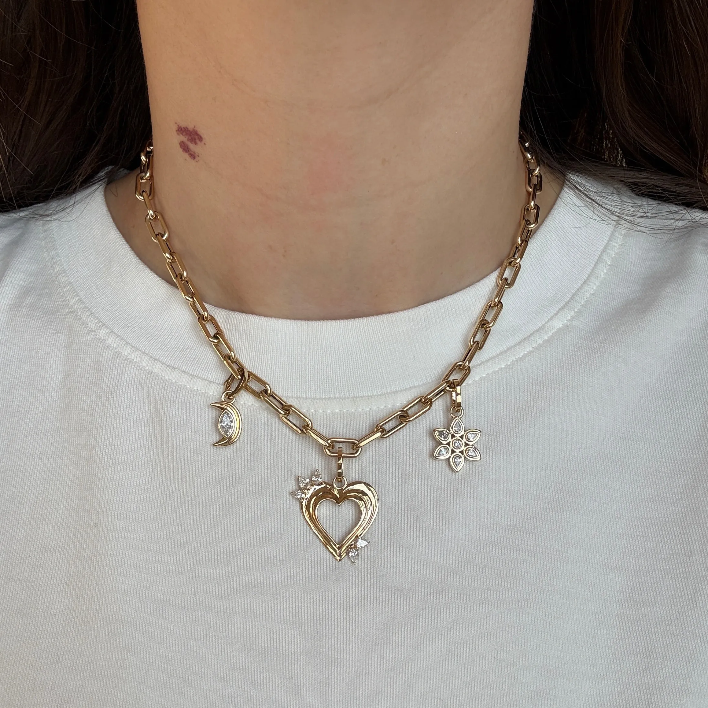 One of a Kind Groovy Moon Hinged Charm - Lab Grown sold by Adina Reyter product image thumbnail 2