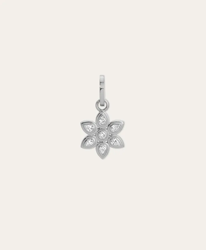 One of a Kind Groovy Flower Hinged Charm in Sterling Silver - Lab Grown sold by Adina Reyter