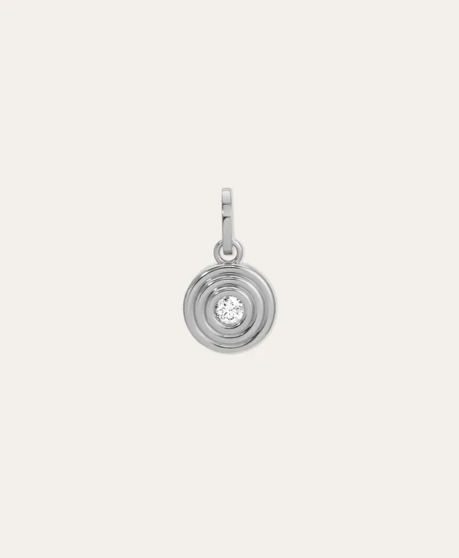 One of a Kind Groovy Round Hinged Charm in Sterling Silver - Lab Grown sold by Adina Reyter