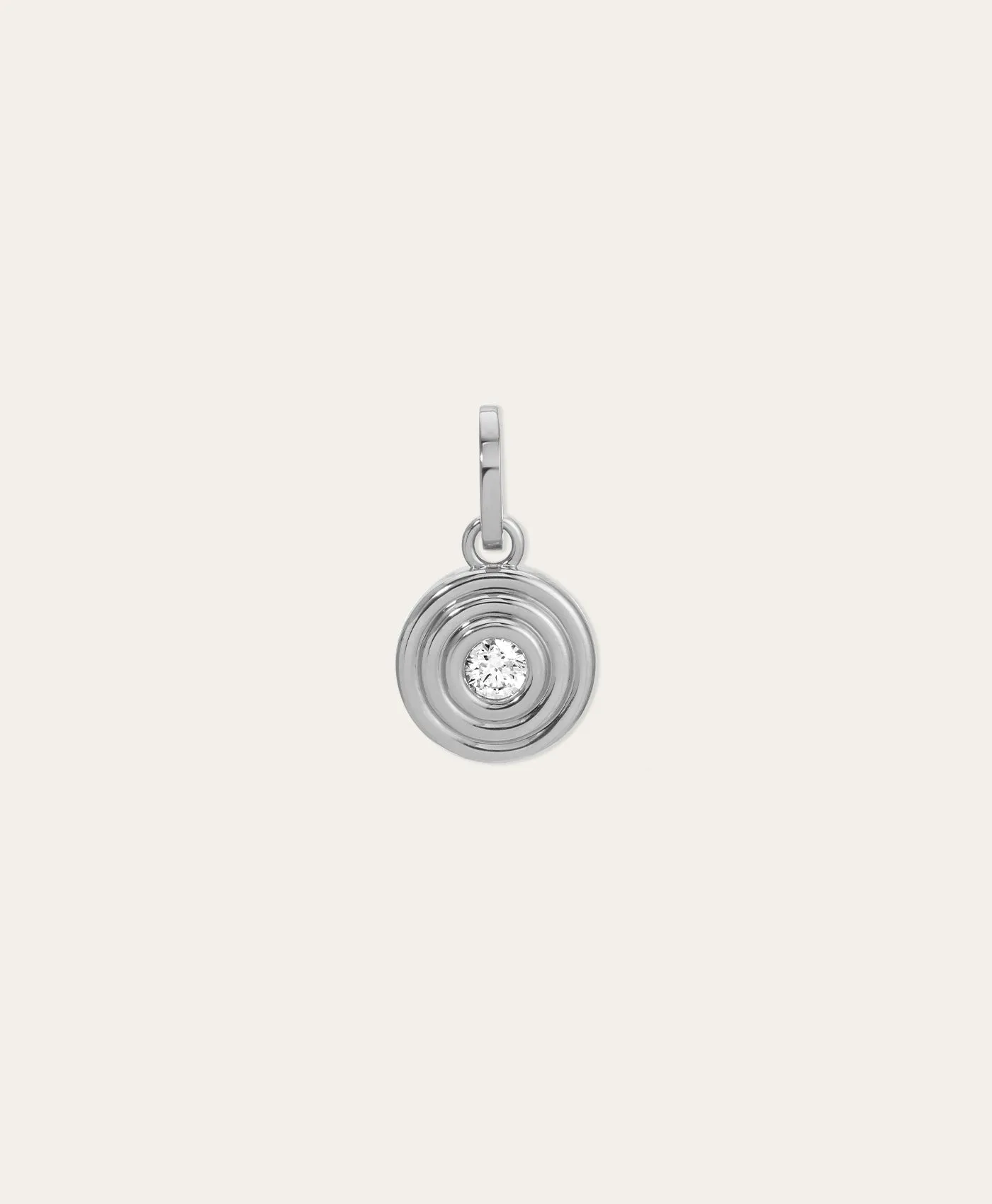 One of a Kind Groovy Round Hinged Charm in Sterling Silver - Lab Grown sold by Adina Reyter