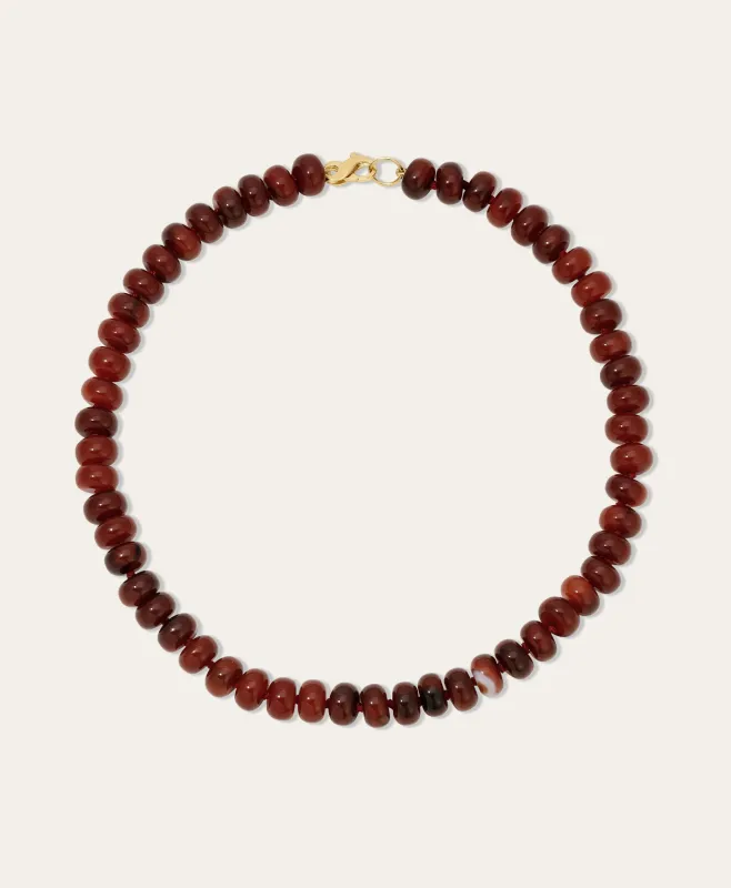 Bordeaux Gemstone Necklace sold by Adina Reyter