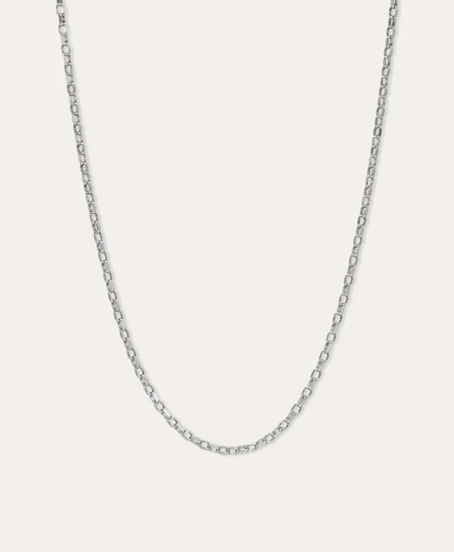 2mm Italian Chain Necklace in Sterling Silver sold by Adina Reyter