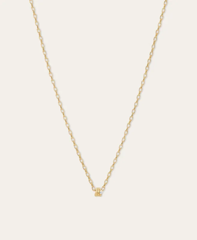 Groovy Diamond Era Mini Bead Necklace on 2mm Italian Chain sold by Adina Reyter