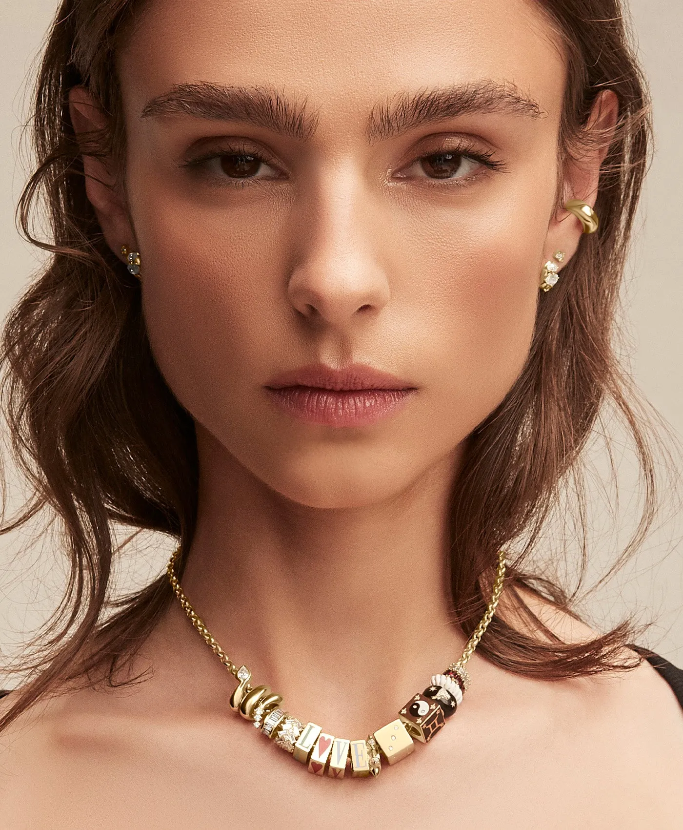 Choose Your Zodiac Diamond Big Bead Necklace sold by Adina Reyter product image thumbnail 2