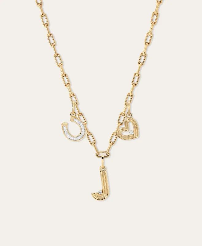 For Luck & Love Diamond Charm Necklace sold by Adina Reyter