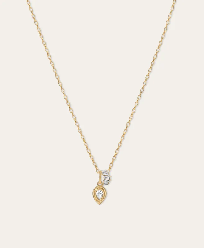 Monaco Diamond Tiara Charm Necklace sold by Adina Reyter