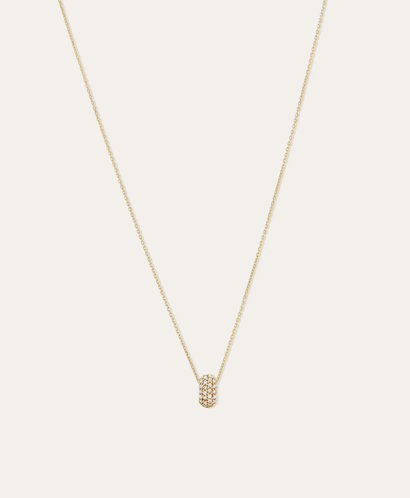 Pavé Diamond Mini Bead Necklace sold by Adina Reyter