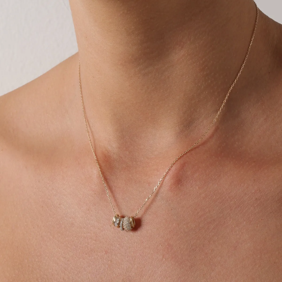 Pavé Diamond Mini Bead Necklace sold by Adina Reyter product image thumbnail 2