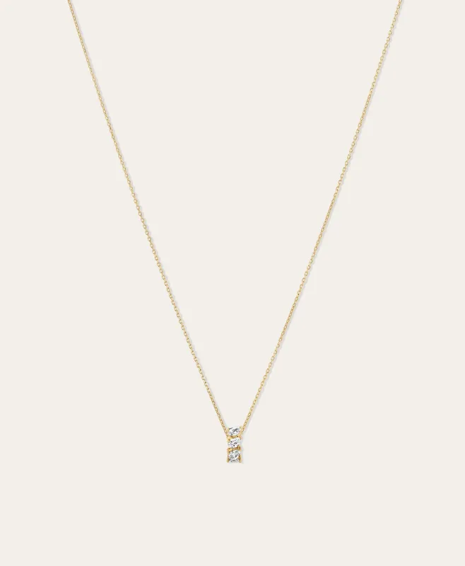 Diamond Pear Mini Bead Necklace sold by Adina Reyter