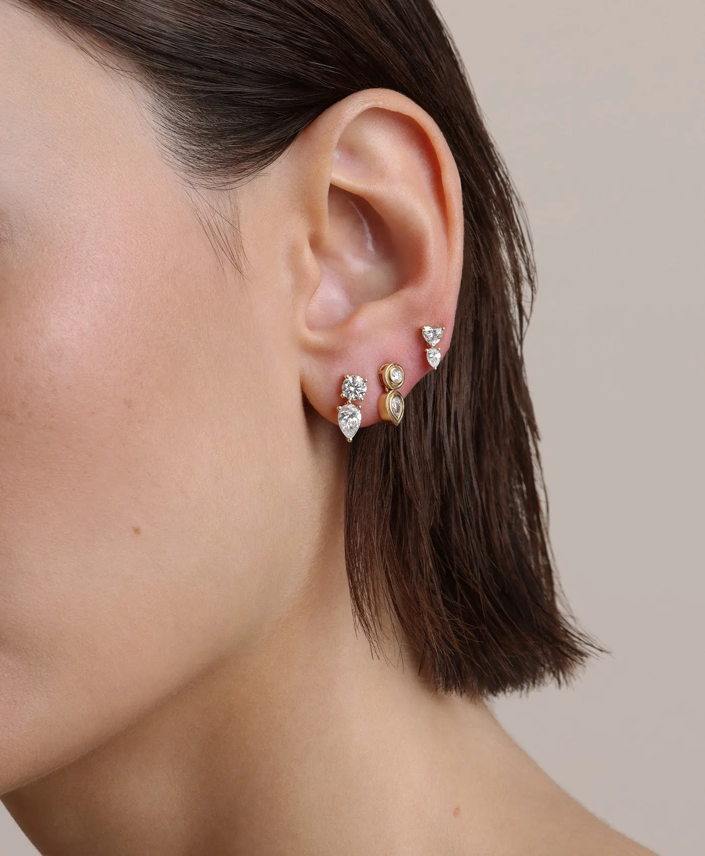 Diamond Pear Drop Earrings sold by Adina Reyter product image thumbnail 2