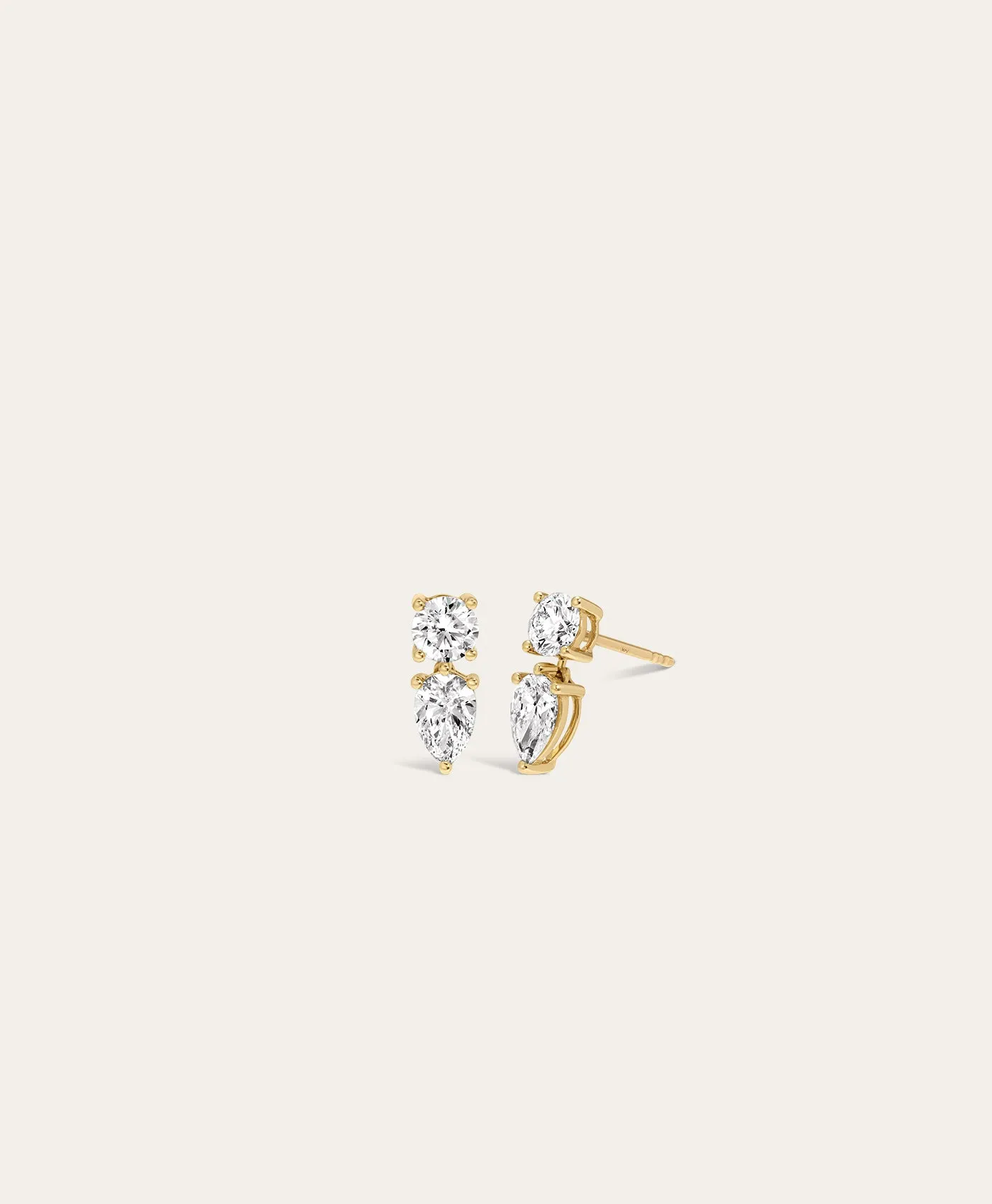 Diamond Pear Drop Earrings sold by Adina Reyter product image thumbnail 3