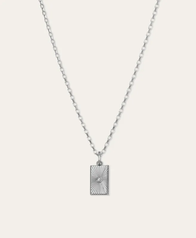 Engravable Groovy Diamond Envelope Charm Necklace sold by Adina Reyter