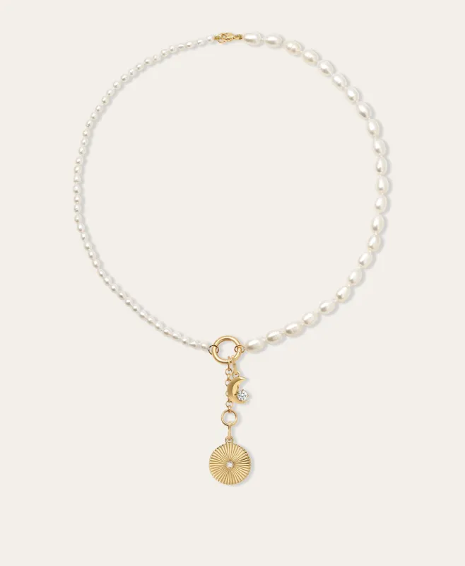 Celestial Diamond Charm Necklace sold by Adina Reyter