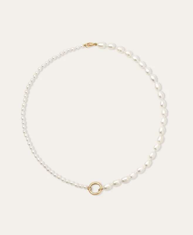 Half & Half Pearl Necklace sold by Adina Reyter