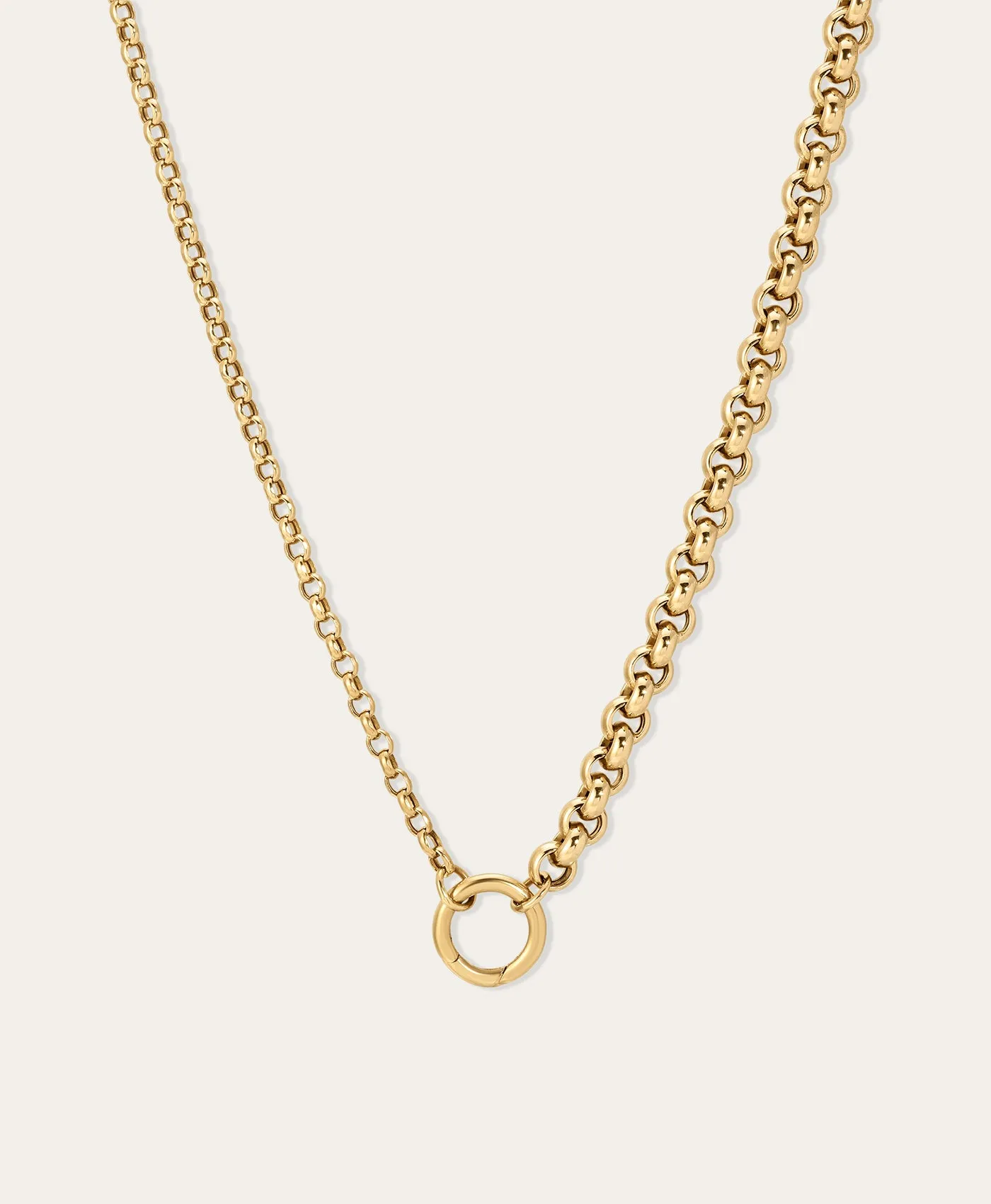 Half & Half Rolo Chain Necklace sold by Adina Reyter product image thumbnail 3