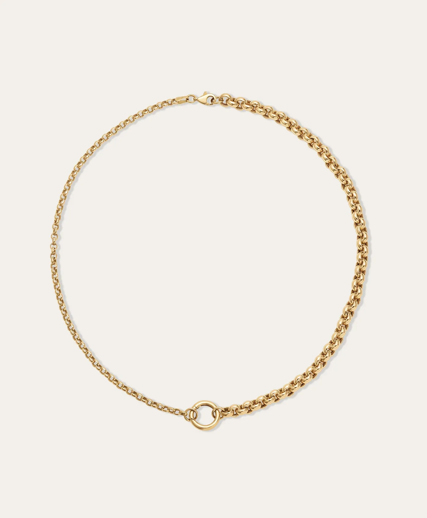 Half & Half Rolo Chain Necklace sold by Adina Reyter