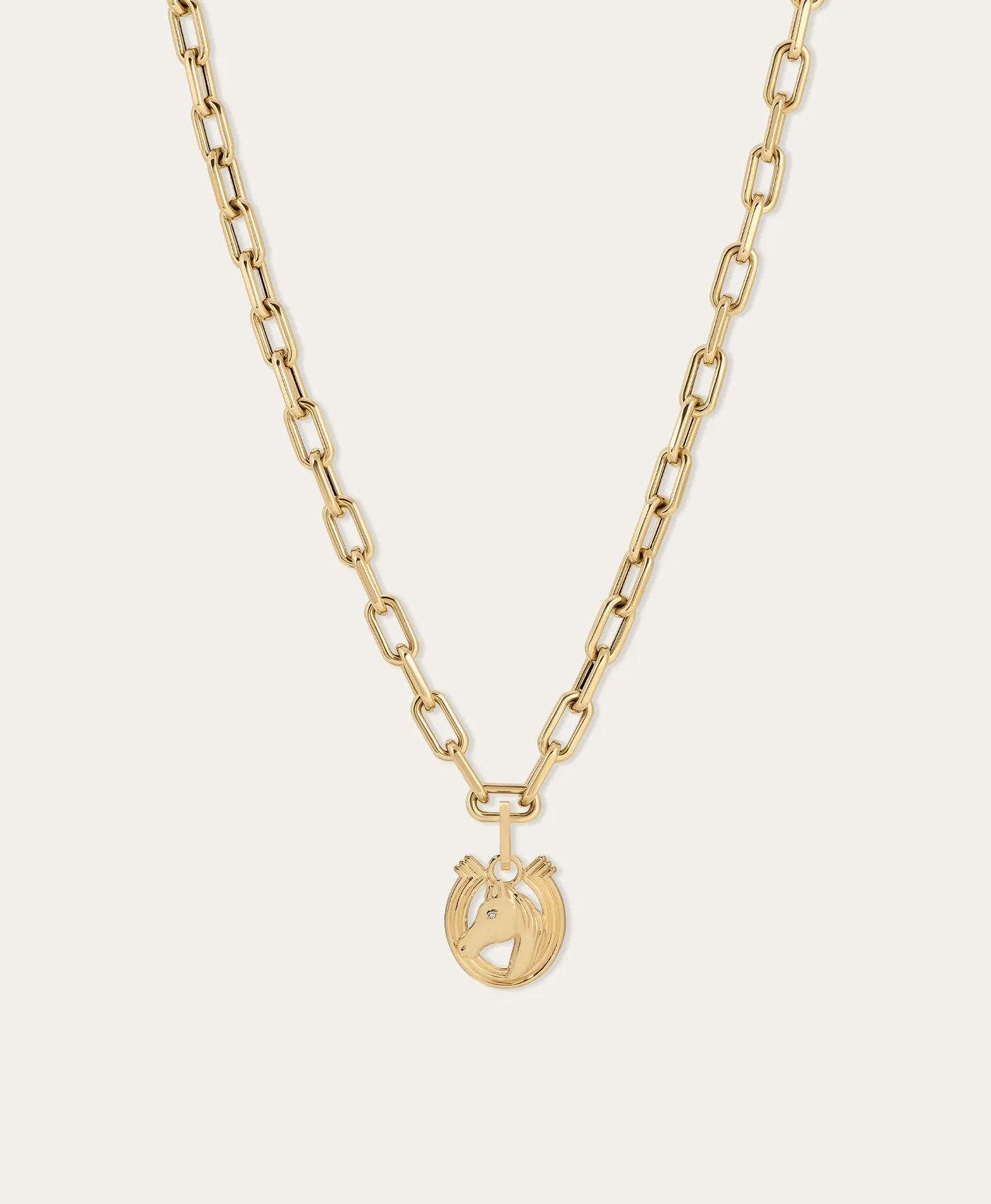 Groovy Diamond Horse Head Charm Necklace sold by Adina Reyter product image thumbnail 2