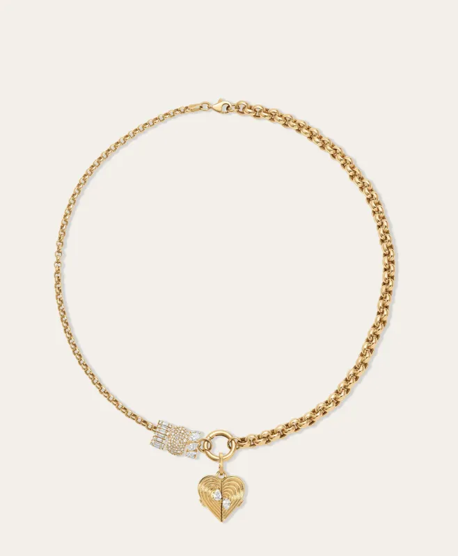 Marbella Diamond Charm Necklace made by Adina Reyter