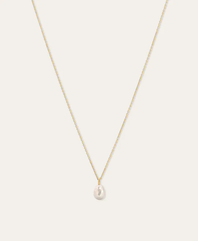 Baroque Pearl Mini Charm Necklace made by Adina Reyter