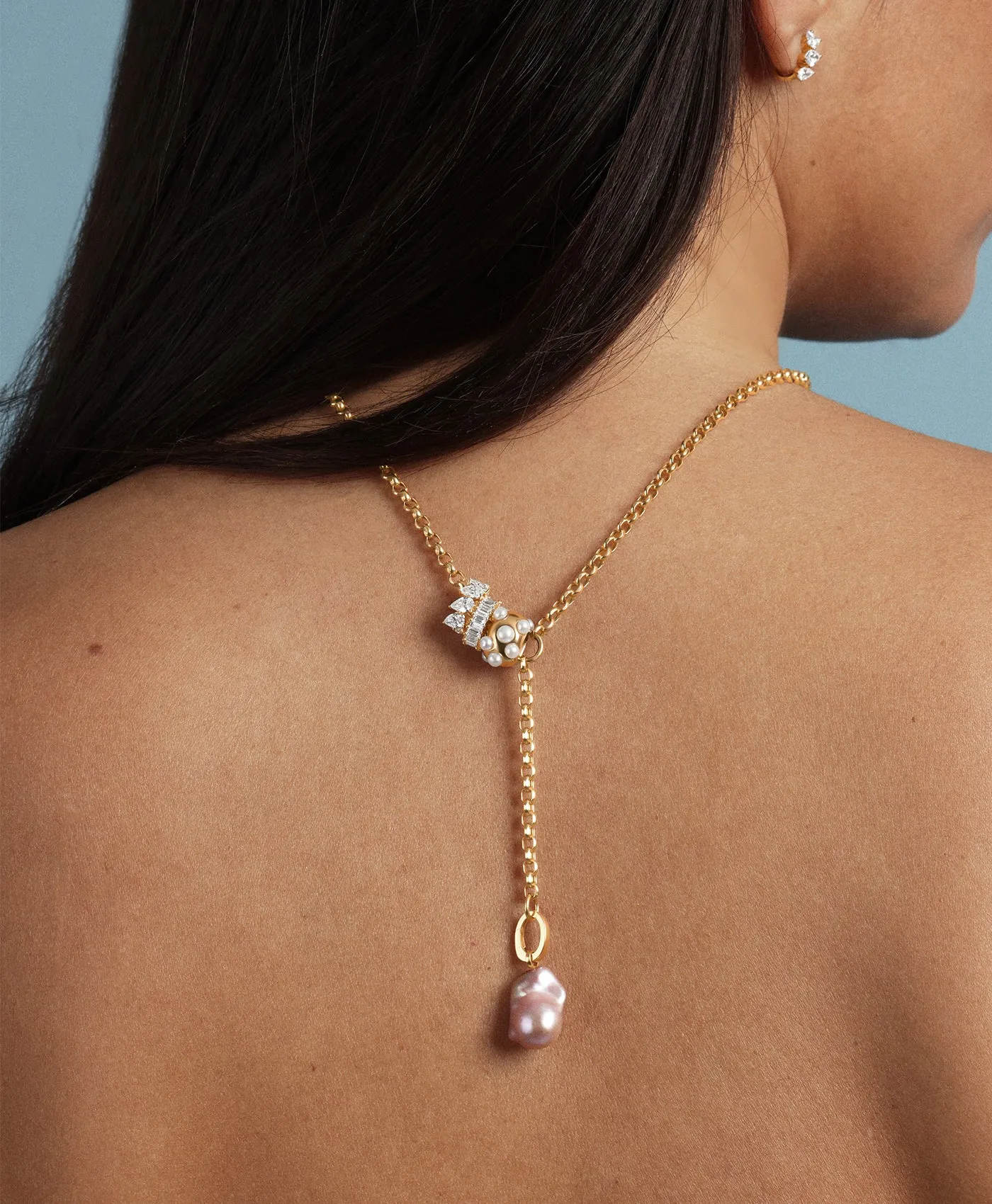 Pink Baroque Pearl Hinged Charm sold by Adina Reyter product image thumbnail 2