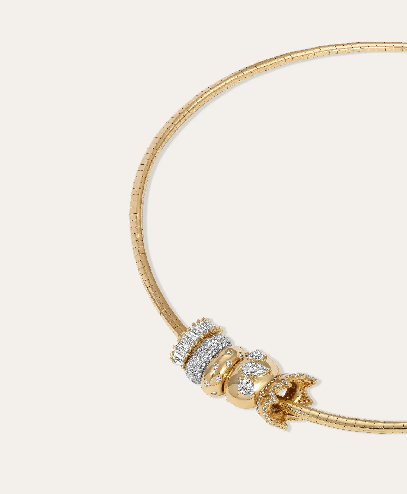 Catherine Omega Diamond Big Bead Necklace sold by Adina Reyter product image thumbnail 2