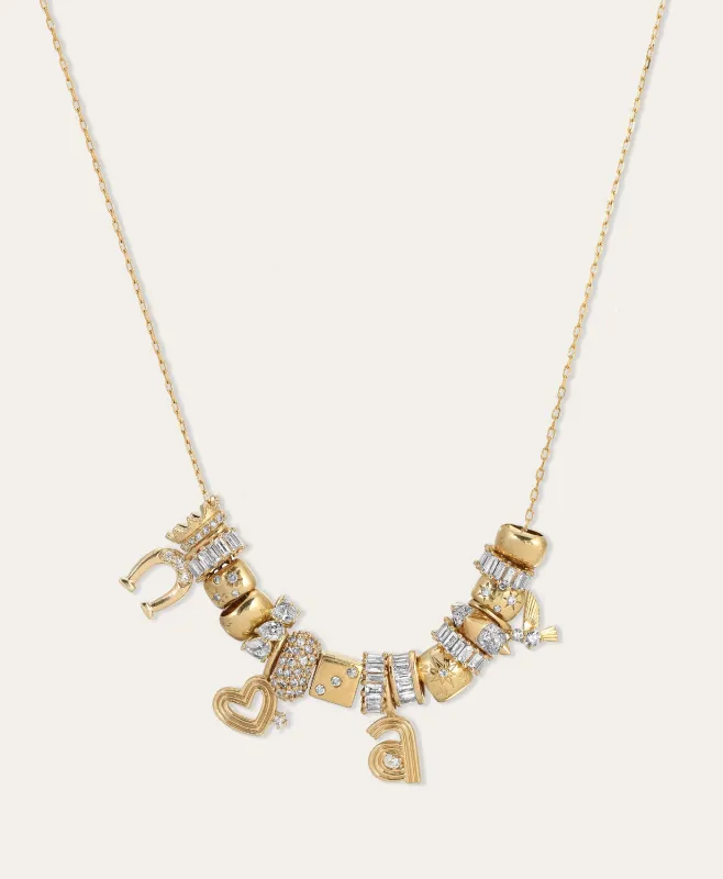 Lilly Diamond Rager Mini Bead Necklace made by Adina Reyter