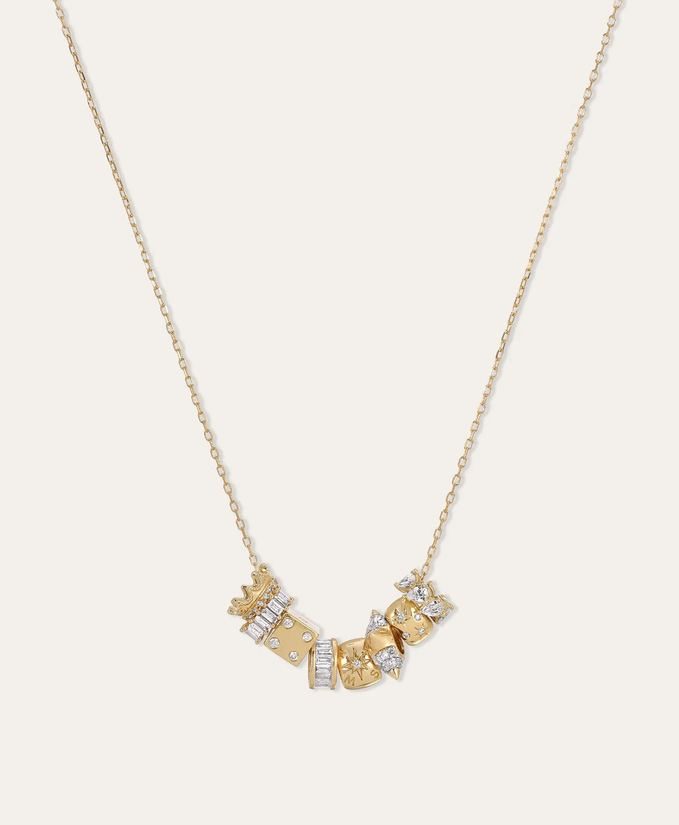 Grace Diamond Rager Mini Bead Necklace sold by Adina Reyter