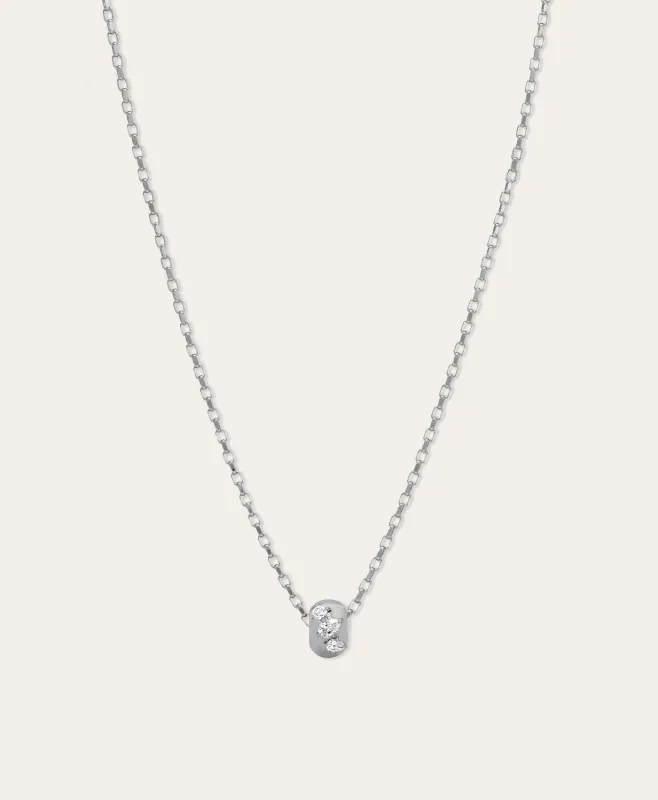 Diamond Pear Cluster Big Bead Necklace on 2mm Italian Chain made by Adina Reyter