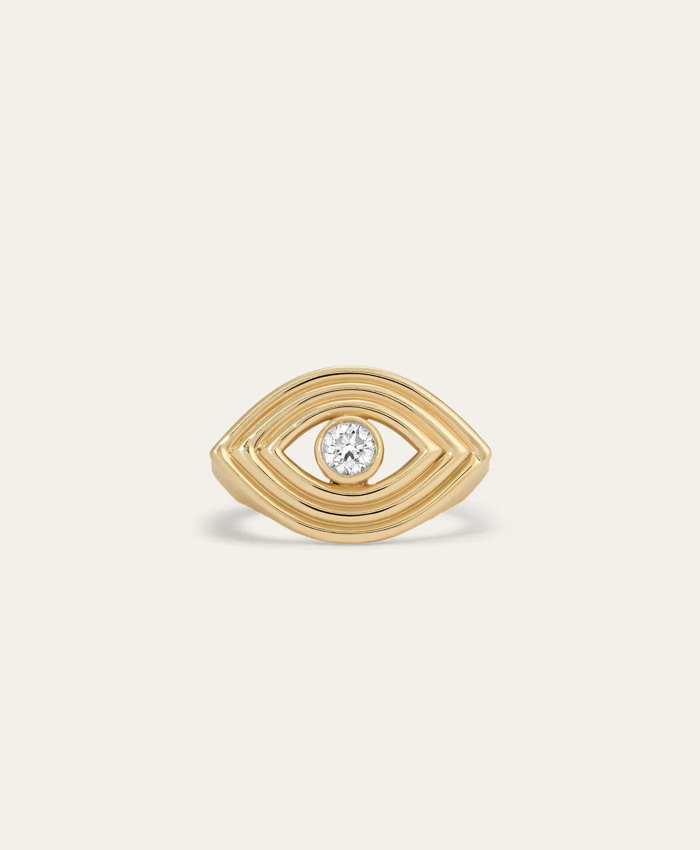 Groovy Diamond Evil Eye Ring sold by Adina Reyter