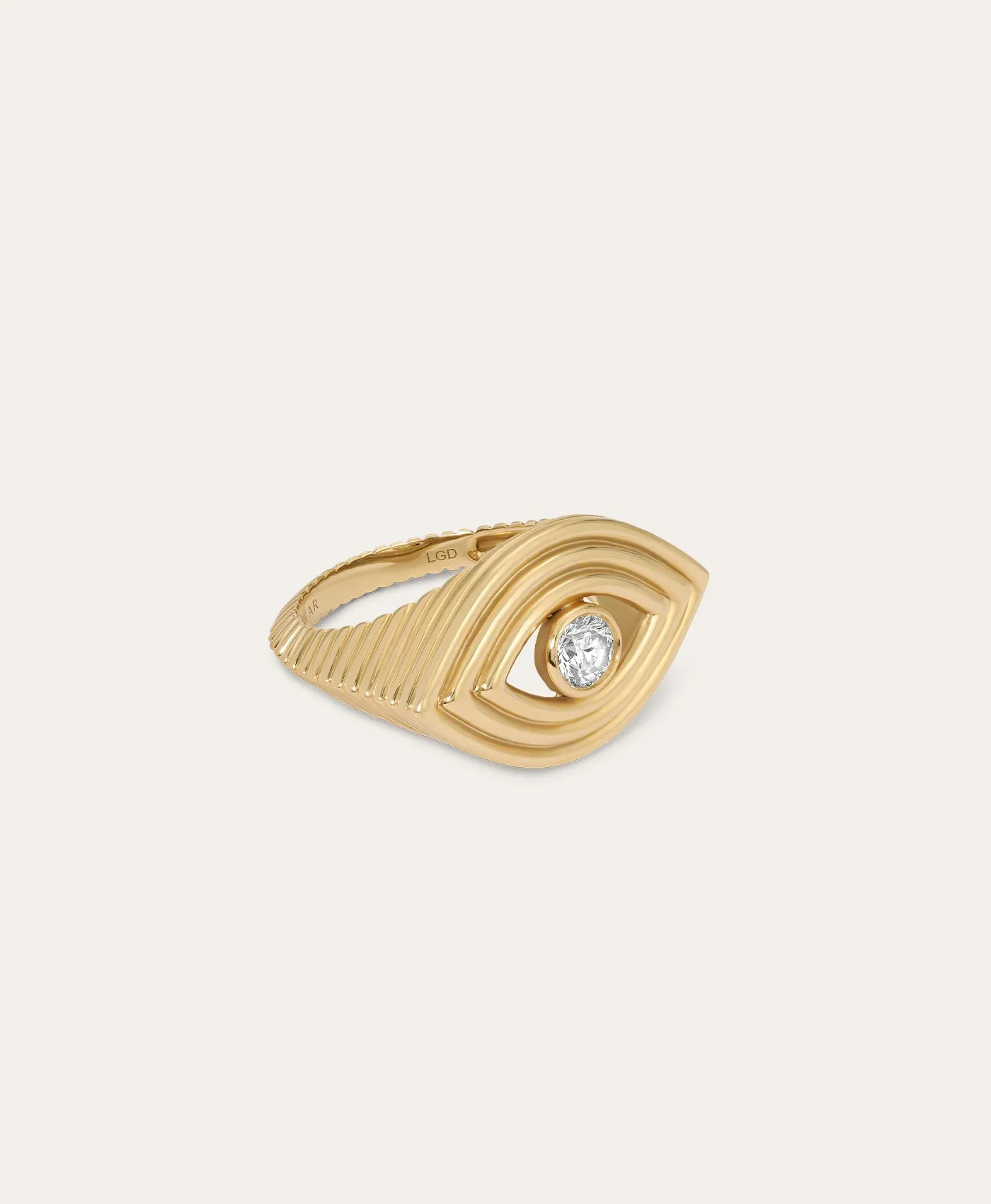 Groovy Diamond Evil Eye Ring sold by Adina Reyter product image thumbnail 3