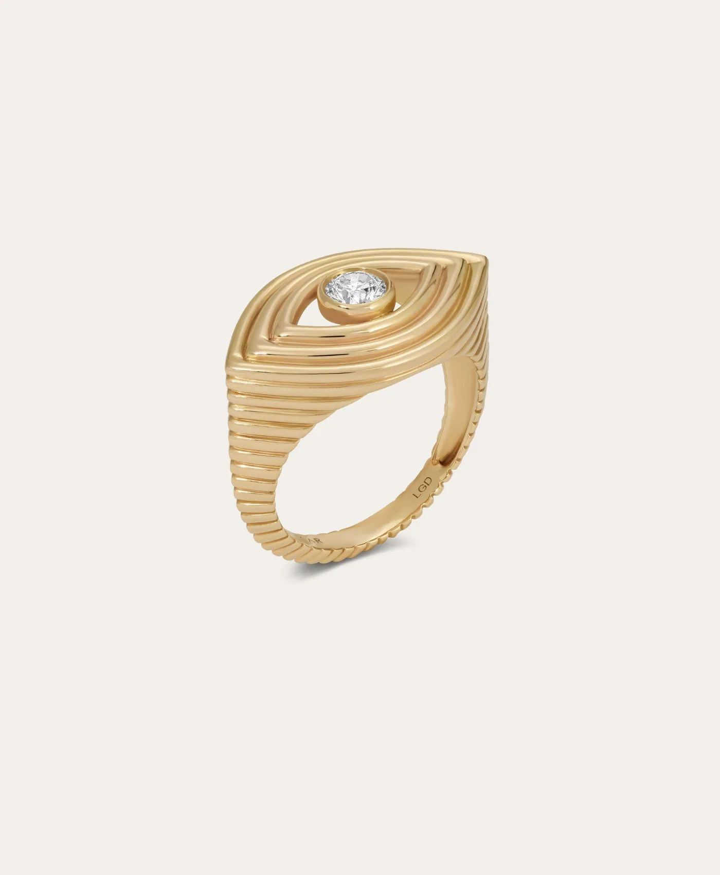 Groovy Diamond Evil Eye Ring sold by Adina Reyter product image thumbnail 4