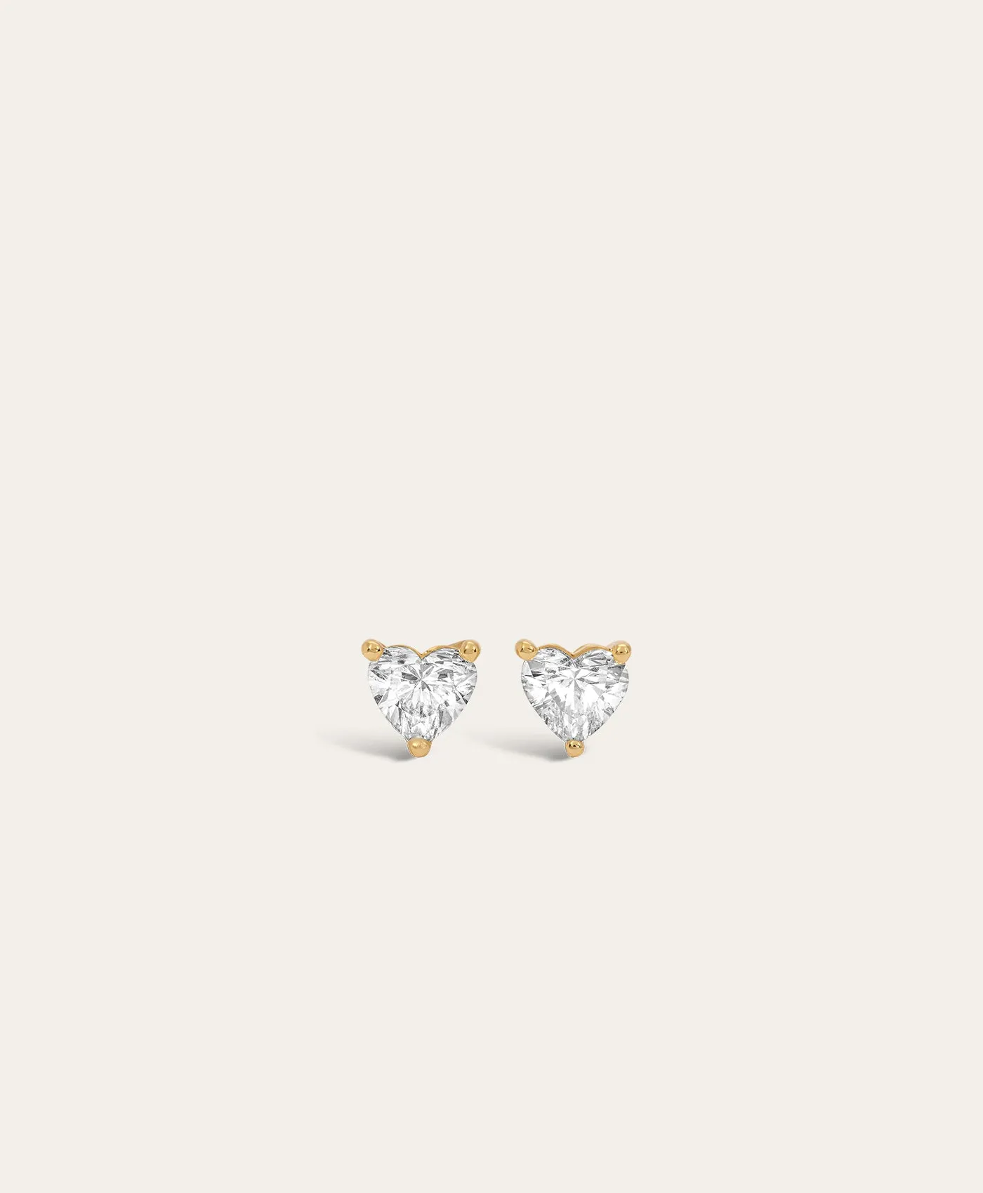 Diamond Heart Stud Earrings sold by Adina Reyter