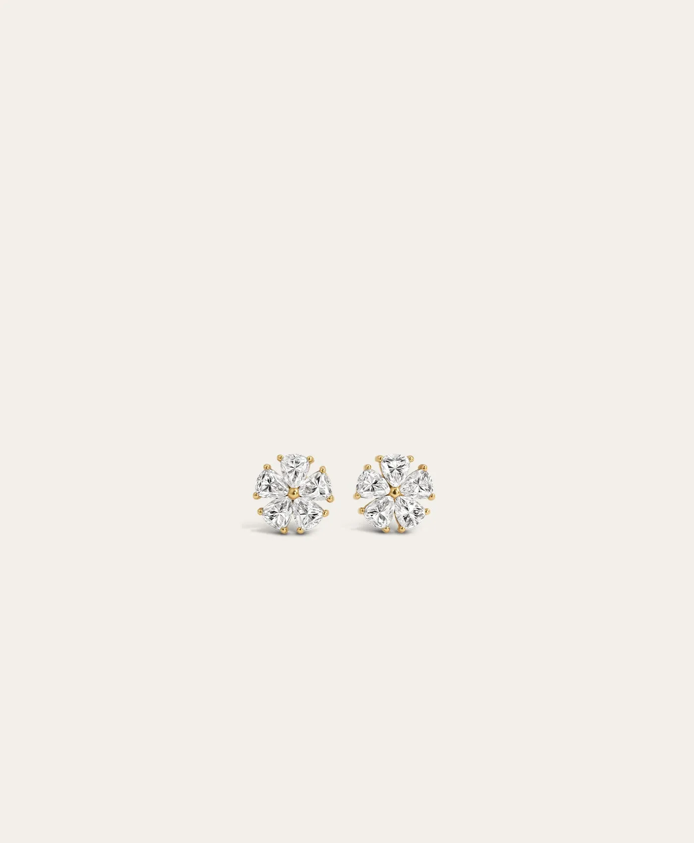 Diamond Flower Stud Earrings sold by Adina Reyter