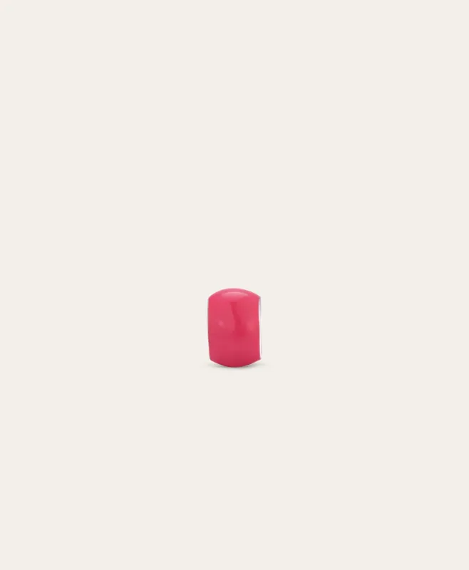 Wide Flamingo Enamel Mini Bead made by Adina Reyter