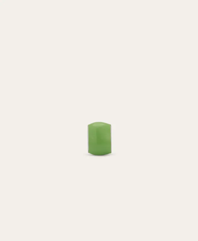 Wide Light Green Enamel Mini Bead made by Adina Reyter