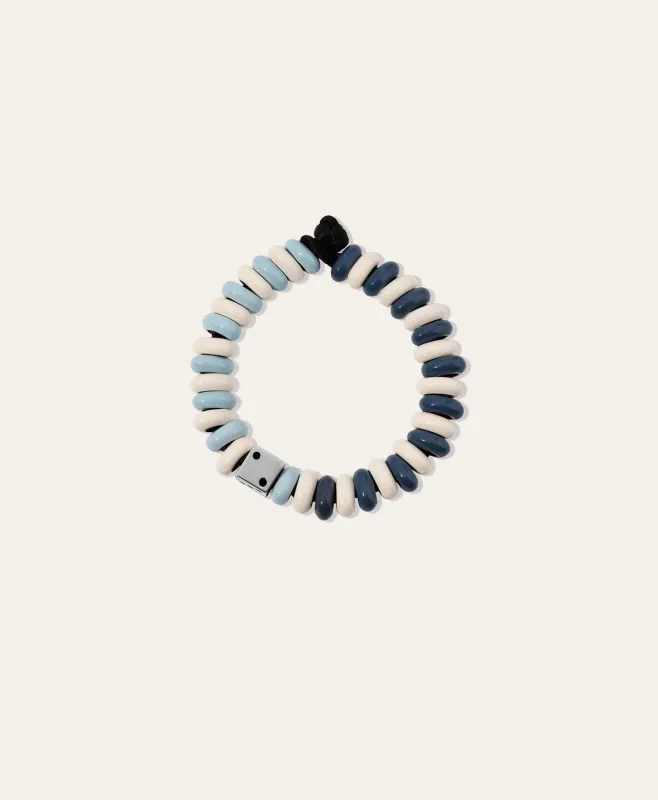 Seaside Stripes Big Bead Bracelet made by Adina Reyter