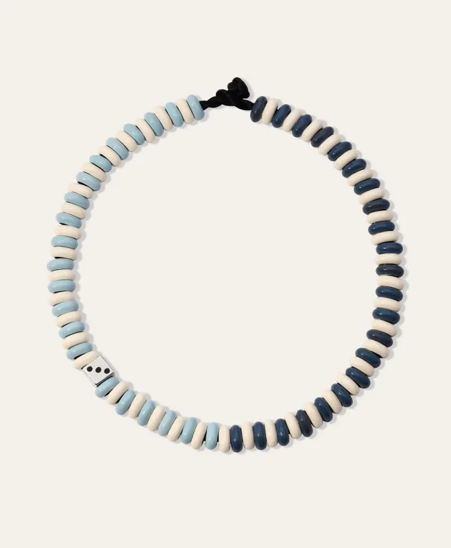 Seaside Stripes Big Bead Necklace made by Adina Reyter