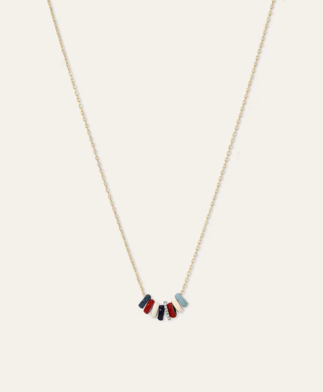 Stars and Stripes Diamond Rager Necklace made by Adina Reyter