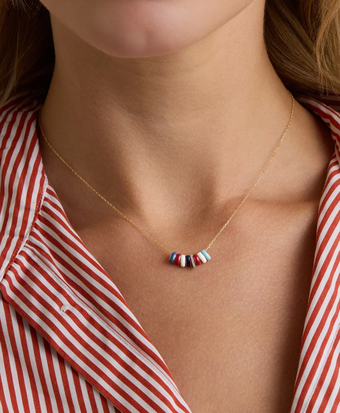 Stars and Stripes Diamond Rager Necklace sold by Adina Reyter product image thumbnail 2