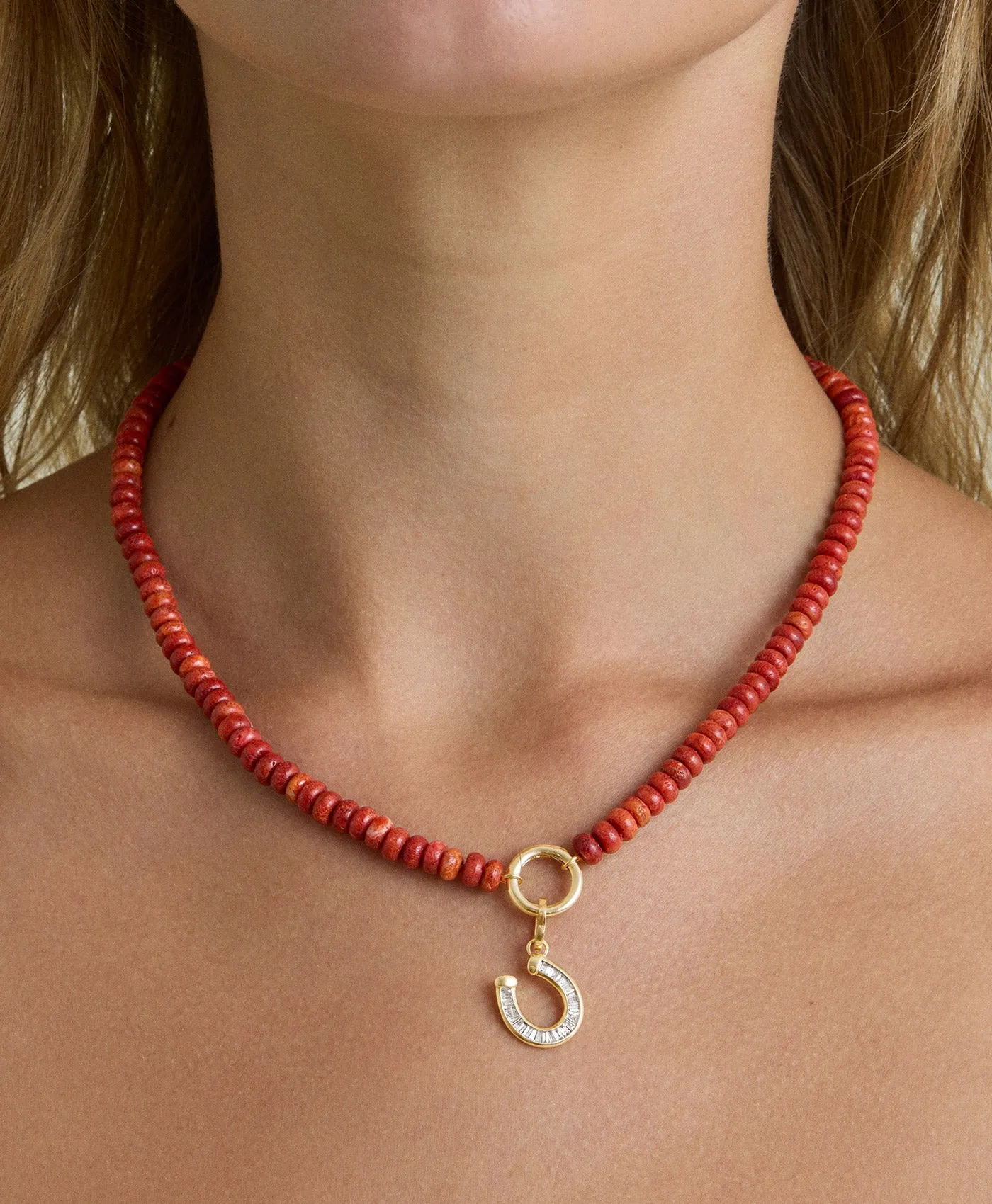 Charm Enhancing Coral Gemstone Necklace sold by Adina Reyter product image thumbnail 2