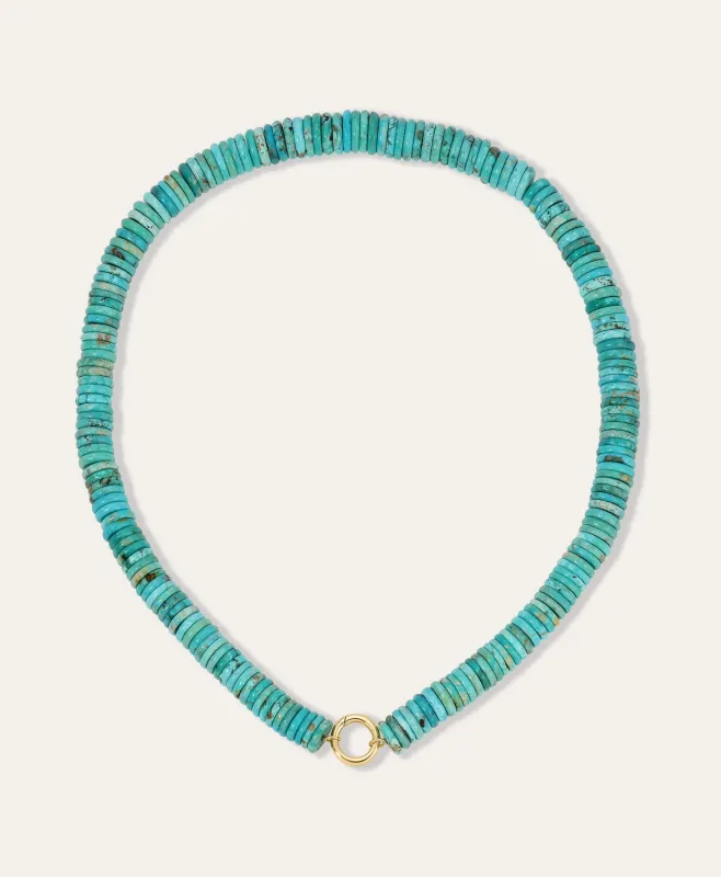 Charm Enhancing XL Turquoise Gemstone Necklace made by Adina Reyter