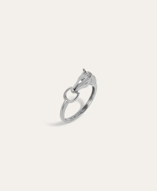 One of a Kind Horse Head Ring, Size 6 made by Adina Reyter