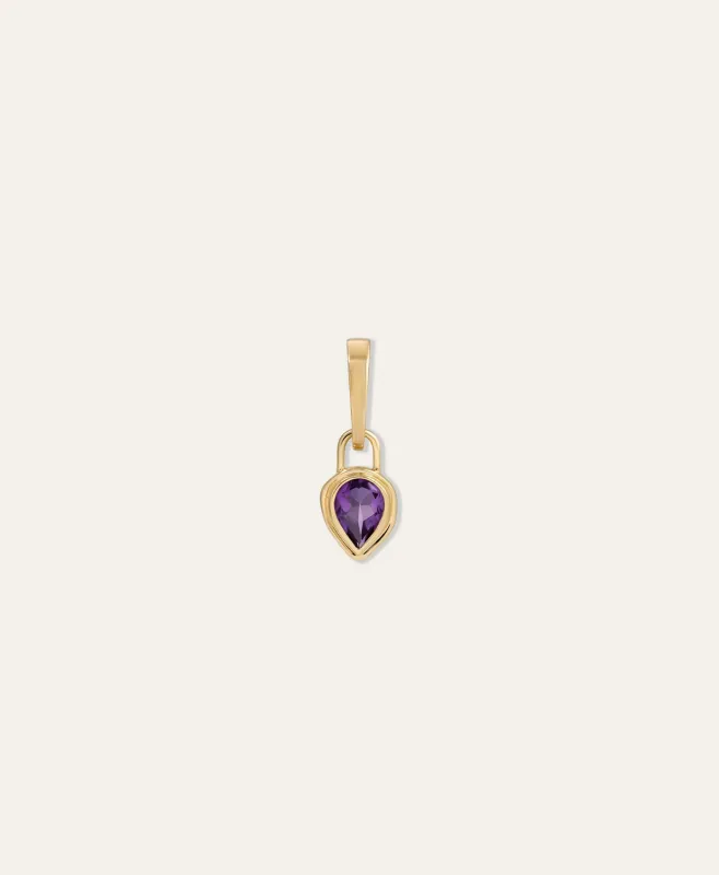 One of a Kind Groovy Organic Amethyst Hinged Charm made by Adina Reyter