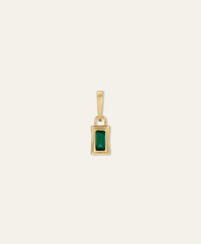One of a Kind Groovy Organic Emerald Hinged Charm made by Adina Reyter