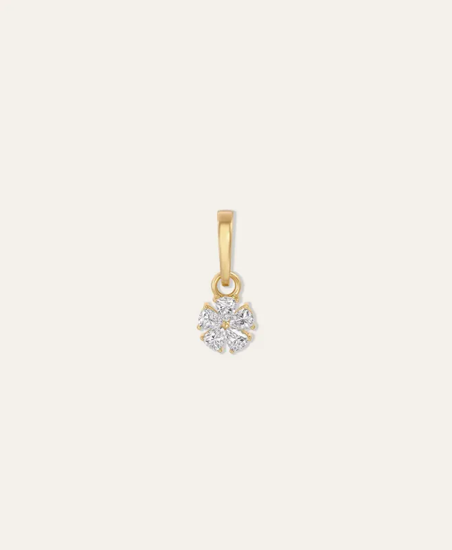 One of a Kind Diamond Flower Hinged Charm made by Adina Reyter