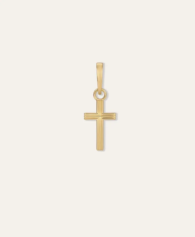One of a Kind Mens Groovy Cross Hinged Charm made by Adina Reyter